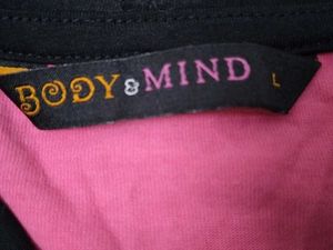 Pink Crop Hoodie Tshirt - L