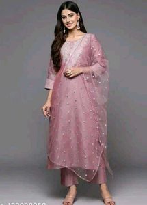 Rose pink Females Kurta Sets*