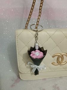 Flower Bouquet Keychain Charm