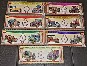 1976 Equatorial Guinea stamps:Classic Cars