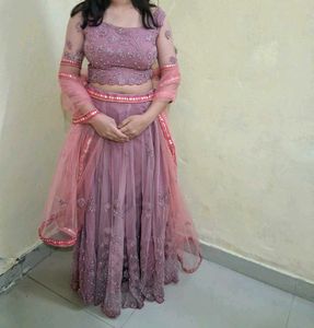 Stunning Pink Embellished Lehenga Choli