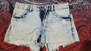Light Blue Denim Shorts