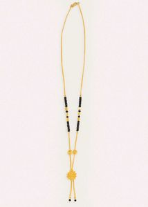 pack of 6 Elegant Gold &amp; Black Bead Mangalsutra