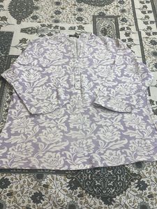 Women's Purple Floral Kurta