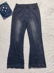 Flared Grey Denim Jeans
