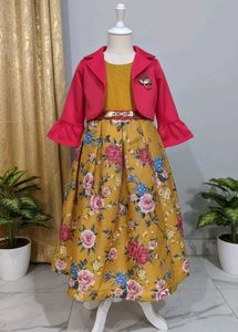 Girls' Party Dress with Jacket(Size-26)