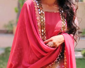 Vibrant Indian Ethnic Kurta Set with Dupatta