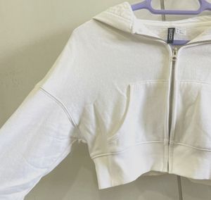H&amp;M Crop White Jacket
