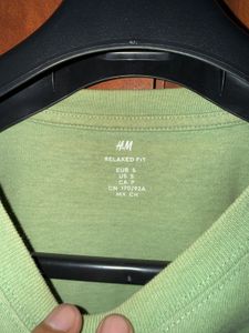 Combo of Two H&amp;M Light Green &amp; Pink Crew Neck T-Sh