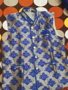 Boys Kurta Pyjama And Jacket Set