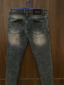 Navy Jeans Heavy Distressed