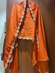 Orange Embroidered kurta set