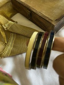 Bangles brass with enamel inlay