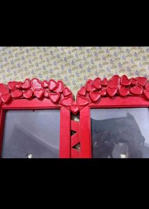 Heart-Shaped 3-in-1 Red Photo Frame – Unique