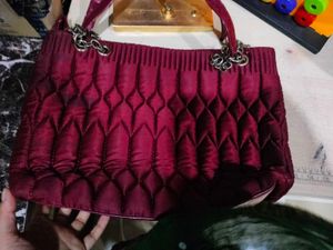 Embellished Red Clutch Bag