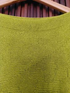 Lime Green Knit Top with Drawstring