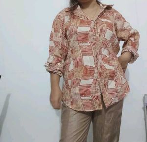 Stylish Printed Button-Up Shirt