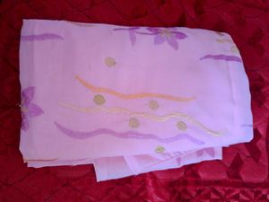Beautiful Pink saree with Floral Design