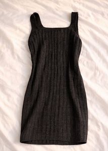 Black knit Bodycon Mini Dress
