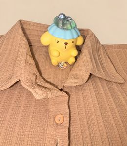 Cropped Button-Up Shirt