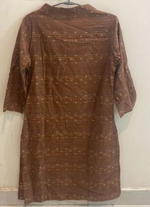 Brown Printed Kurta