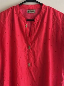 Vibrant Pink Kurta with Subtle Embellishments