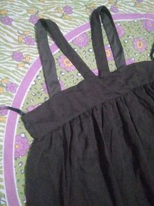 Cute Dark Brown Pinafore top