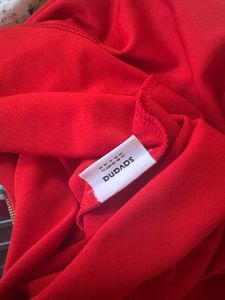 (S-M) Stunning Red Ruched Bodycon Dress