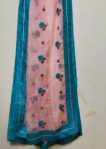 Beautiful Pink Floral Dupatta