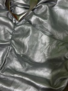 Silver Ruched Heart Corset Top