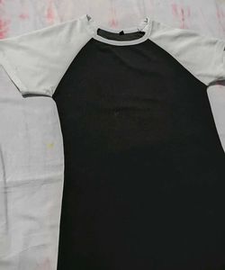 Black &amp; White Raglan Dress