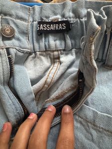 Light Blue Elastic Waist Jeans