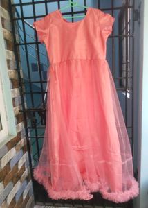 Peach Party Wear Gown