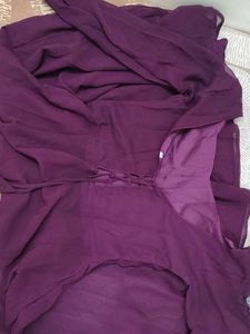 Elegant Purple Long Sleeve Dress