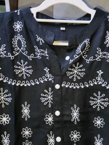 Black Codset with all over Embroidery