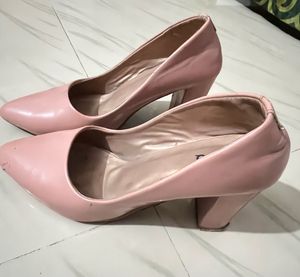Chic Pink Block Heels