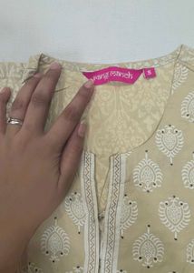 Elegant Beige Printed Kurta