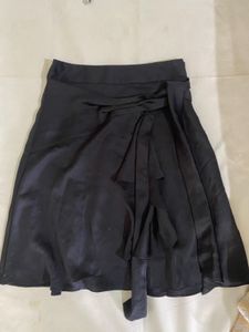 Chic Black Wrap Skirt