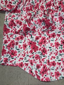 FLORAL CORSET TOP  Puff Sleeve