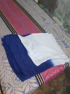 Blue and White Ombre Dupatta