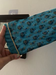 Teal Printed Kurta with Intricate Design