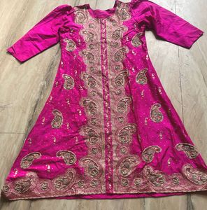 Diwali Sale 🔥 Pink Embroidered Anarkali Suit