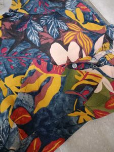 Tropical Print Crop Top