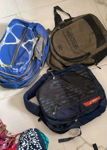 Set of 3 Backpacks - Blue, Brown & Navy