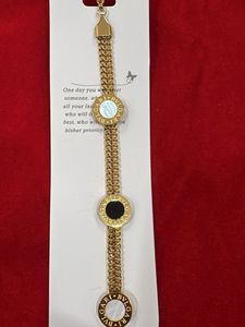 Elegant Gold Tone Stainless Steel Bracelet