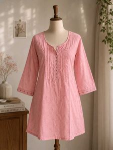 Pink Printed Kurta