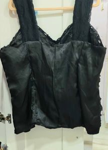 Chic Black Ruched Cami Top y2k