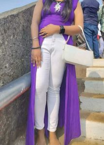 Stylish Purple Slit Kurta
