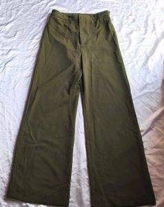 Olive Green Wide Leg Pants