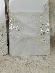 🤍Elegant White Bridal Lace Gloves🤍